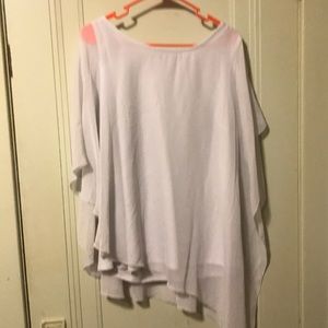 3x (size 24-26) white asymmetrical blouse